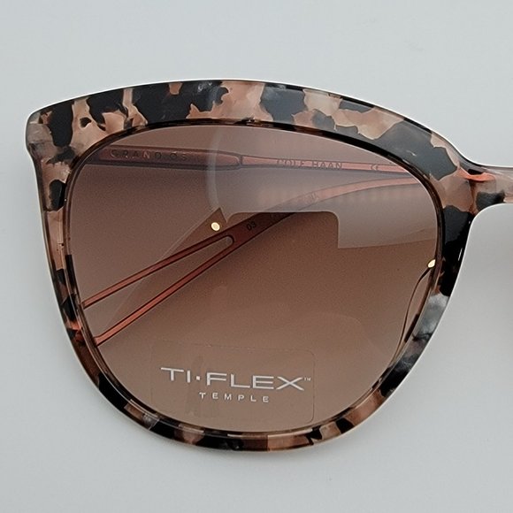 Cole Haan CH7079 651 Blush Tortoise Titanium Frame Brown Lens Sunglasses w/ Case main image 4
